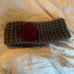 Anthropologie headband ear muff with pompom